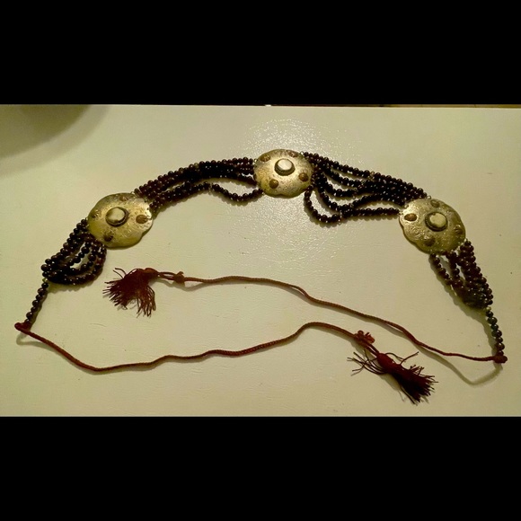 Hand crafted beads and metal Belt, 100% Moroccan